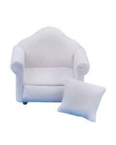 T6296 - White Chair with Pillow
