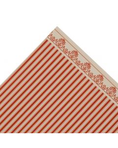 WP620 - Majestic Stripe Wallpaper Red / Cream