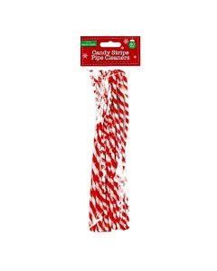 Candy Stripe Pipe Cleaners 20 Pack (H-XMA4053)