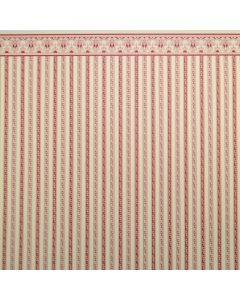 MJ010 - 1/12th Scale Burgundy Regency Stripe Wallpaper