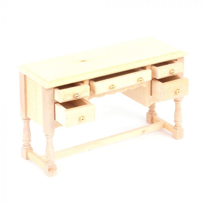 1 /12 scale Dolls House Furniture  Plain Wood Dressing Table  BEF109 