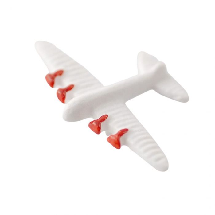 D1486 White Plastic Aeroplane Toy